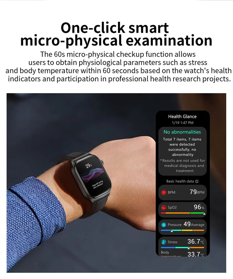 2026 Nuovo Misurazione Accurata Salute Smart Watch ECG + PPG Acido Urico Pressione Sanguigna Lipidi Nel Sangue Chiamata BT Smartwatch Per Le Donne Degli Uomini platinumshop