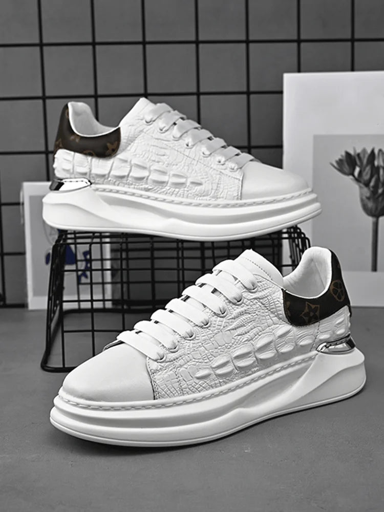 Leather Shoes Men's Skateboard Cricket for Men Sports Running Sneakers Male Luxury Designer Flats Platform