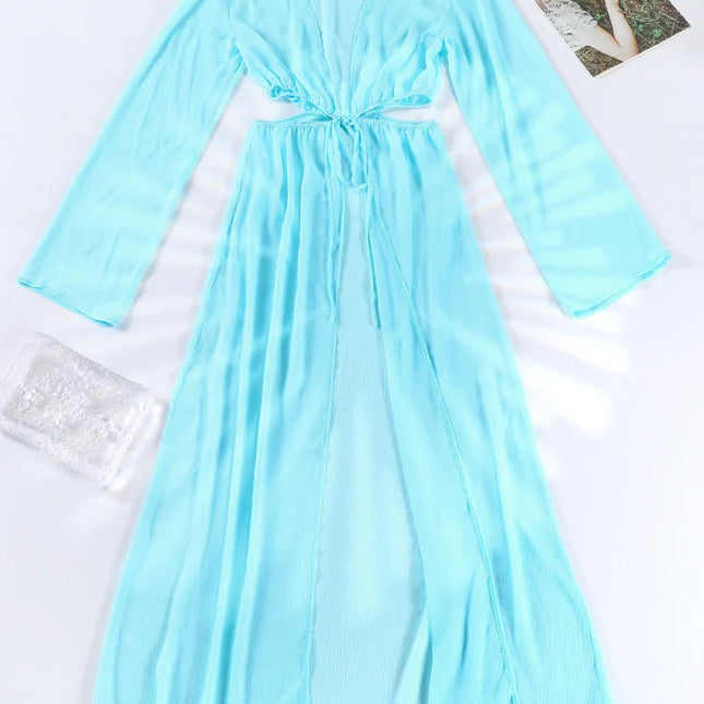 Miyouj Costumi da bagno sexy Fasciatura estiva Beach Wrap 2025 Costume da bagno Scava fuori Cover Up Costume da bagno tinta unita Costumi da bagno sexy Abito da donna platinumshop