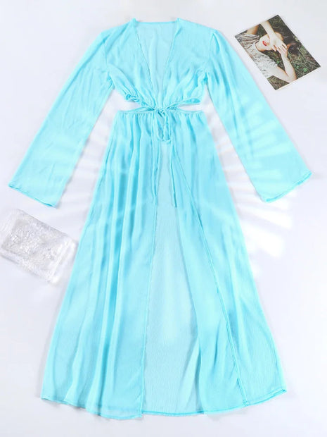 Miyouj Costumi da bagno sexy Fasciatura estiva Beach Wrap 2025 Costume da bagno Scava fuori Cover Up Costume da bagno tinta unita Costumi da bagno sexy Abito da donna platinumshop