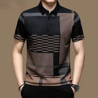 Polo con giunture geometriche con stampa 3D per uomo T-shirt con motivo colorato Summer Street Casual manica corta Top larghi T-shirt con risvolto