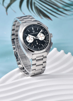 PAGANI DESIGN Orologi da uomo Retro Panda Quadrante Orologio al quarzo da uomo Giappone VK63 Cronografo Vetro zaffiro Orologio da polso da uomo 2024 Nuovo
