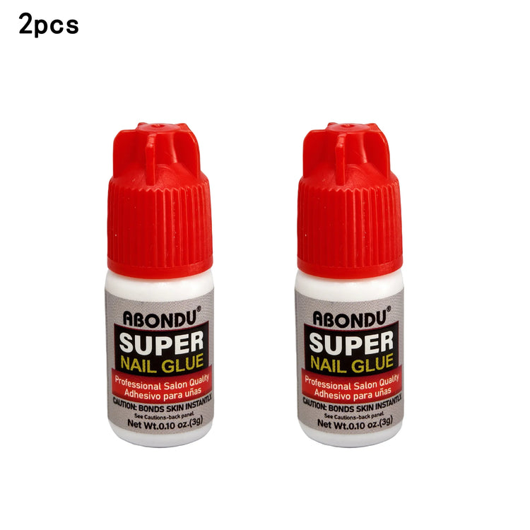 Super Nail Glue Professional Salon Quality, Fast Drying Strong Hold Nail Adhesive for Acrylic Nails Fake Nail Tips Press On Nails, Long Lasting Secure Bond Nail Glue for Home DIY Salon Nail Art Repair, Quick Dry Mini Travel S