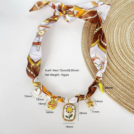 Collana bandana morbida con ciondolo a forma di fiore a forma di cuore placcato in oro per gioielli impilabili da donna e ragazza PlatiNum