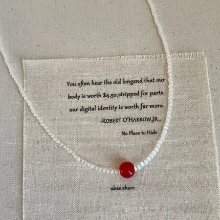 Minar French Silver Water Wave Chain Red Agate Beads Heart Beaded Pendant Necklaces for Women Gold Silver Plated Sweater Chain PlatiNum