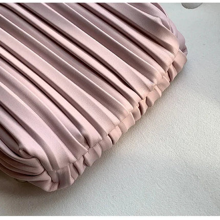 Summer Fashion New Crossbody Bag Women's PU Single Shoulder Mini Bag Luxury Versatile Pleated Casual Small Square Bag Handbags PlatiNum
