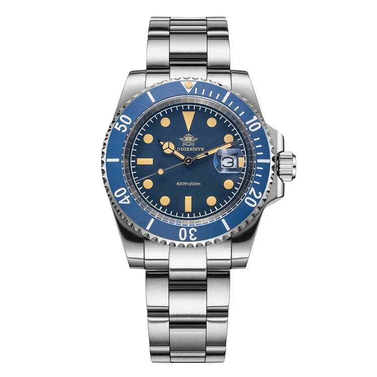 ADDIESDIVE 41mm Men's Quartz Watch Mineral Glass 200m Water Resistance Luminous Hands/Markers Japanese Movement Business Style