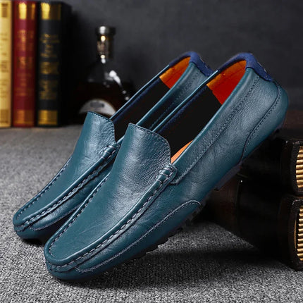 Mocassini in Pelle Traspirante, Scarpe Casual da Uomo, Slip-on Formali Italiane, Chaussure Homme
