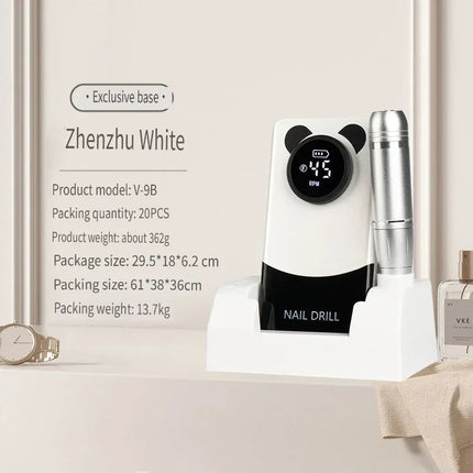 Wireless Portable Rechargeable Electric Nail Polishing Machine New Cordless Nail Surface Polisher Gel Nail Remover Professional Home Salon Manicure Pedicure Care Tool For DIY Nail Art Design