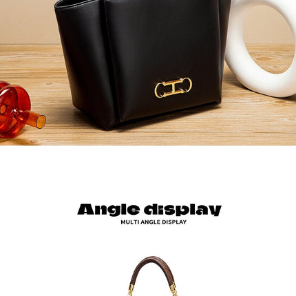CHCH Women's Tote Bag 2026 Spring New Brown Magnetic Buckle Storage Bag Large Capacity Commuter Chain Bag PlatiNum