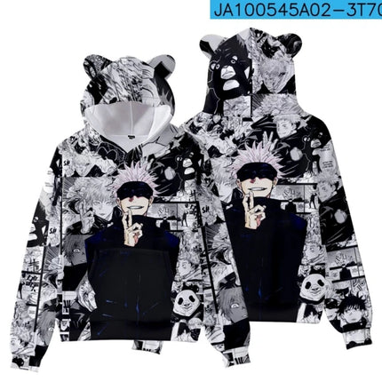 Anime Satoru Gojo 3D Digital Printing Men/Women Autumn Japanese Anime Hoodies Sweatshirt Harajuku Jacket Coat Cosplay Costume