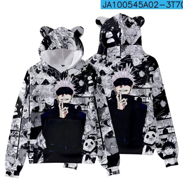 Anime Satoru Gojo 3D Digital Printing Men/Women Autumn Japanese Anime Hoodies Sweatshirt Harajuku Jacket Coat Cosplay Costume