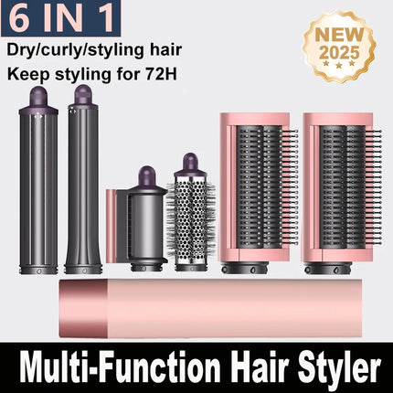 6 in 1 Blow Dryer Brush 220V Negative Ion Hair Styler Set Hot Air Styler for Auto Curling Hair Styling Tools Best Gift for Women