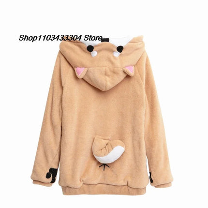 DTR Totoro cosplay sweater Kawaii Hoodie Sweatshirt My Neighbor Coat Fleece Overcoat With Ears Harajuku Cute Jackets ChristmaDTR