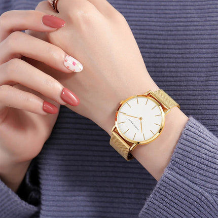 HANNAH MARTIN Movimento al quarzo giapponese in acciaio inossidabile di qualità del marchio Orologio Dropshipping da donna impermeabile da 36 mm in oro rosa completo platinumshop
