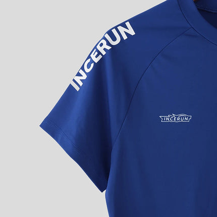 INCERUN Set da uomo Stampa Allenamento estivo T-shirt a maniche corte casual e pantaloncini Set da due pezzi Streetwear 2025 Abiti da uomo di moda platinumshop