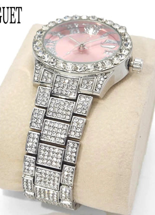 Orologio da Donna UNIGUET di Lusso alla Moda, Elegante Quadrante Piccolo con Diamanti Rosa, Mini Orologio da Polso al Quarzo Bling-Bling da Donna, Regalo platinumshop