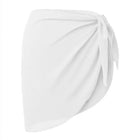Gonna corta Sarongs corti Copricostume in chiffon Copricostume Sciarpa Copricapo corto da spiaggia Avvolgente trasparente da donna platinumshop