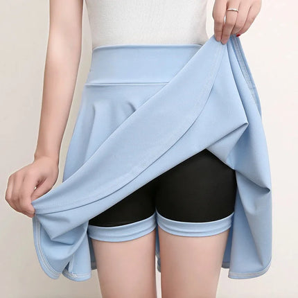 Moda donna estate nuovo stile versione coreana gonna sportiva corsa danza quadrata studente elegante tendenza gonna a trapezio a vita alta