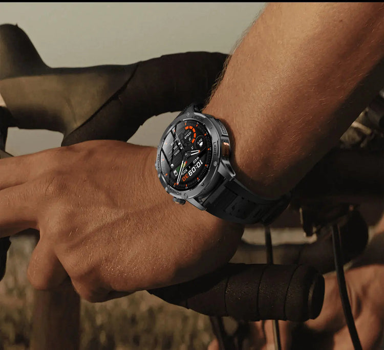 2025 Uomini Schermo AMOLED da 1,7 pollici Astuto Della Vigilanza 1000mAh Batteria Frequenza Cardiaca Chiamata Bluetooth NFC GPS Tracker Sport Fitness Orologi Nuovo platinumshop
