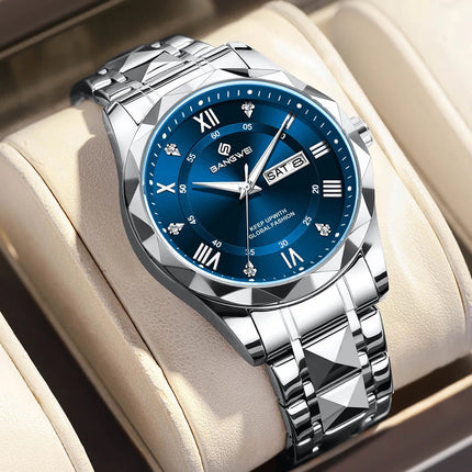 BANGWEI Orologio da donna Orologio di moda classico elegante di lussoBusiness Casual Data Orologi da donna al quarzo luminoso impermeabile in acciaio inossidabile platinumshop
