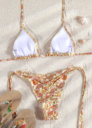 ZRTAK Costume a due pezzi Bikini 2025 Costume da bagno donna Push Up Costume da bagno Bikini sexy Set Costumi da bagno Stampa Beachwear Biquinis solidi platinumshop