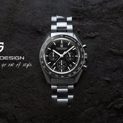 Nuovo Orologio da Uomo PAGANI DESIGN Golden Moon 2026, Orologio al Quarzo di Lusso, Cronografo Sportivo, Vetro Zaffiro AR, Impermeabile, Regalo platinumshop