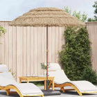 Ombrellone da Spiaggia Naturale 160x160cm, Leggero e Regolabile in Poliestere Anti-UV, Ideale per Giardino e Spiaggia - Stile Tropicale