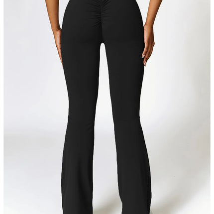 High Waist Flare Leggings Yoga Pants Women Wide Leg Pants Women Gym Workout Fitness Sports Flared Pants Latin Dance Trousers PlatiNum