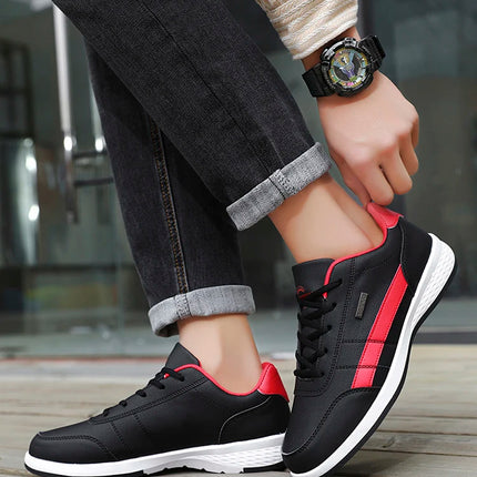 Pu Leather Men Shoes Sneakers Trend Casual Breathable Leisure Male Sneakers Non-Slip Footwear Vulcanized Shoes Tenis Masculino