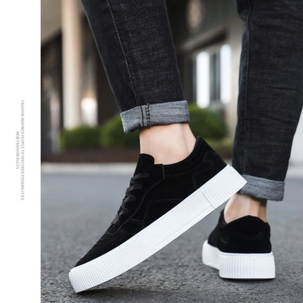 Men's Vulcanized Shoes Fashion Casual Sneakers Lace Up Platform Shoe High Quality Suede Casual Shoes for Men Sneakers Man Shoes