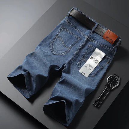 Jorts in denim slim da uomo stile classico da uomo Estate New Business Fashion Thin Stretch Short Casual jorts da uomo