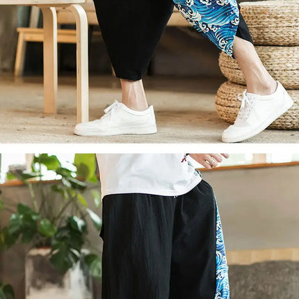 Pantaloncini Estivi da Spiaggia per Uomo, Nuova Stampa Hawaiana, Comodi Pantaloni a Tre Quarti in Cotone Traspirante, Moda Casual Maschile