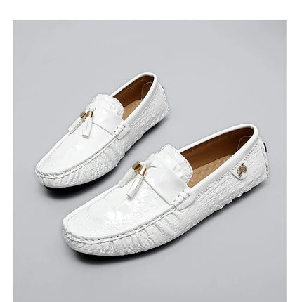 Scarpe da Uomo Casual in Pelle, Mocassini di Design, Slip-on, Scarpe da Guida e da Barca di Alta Qualità, Chaussure Homme, Taglie Grandi 35-48