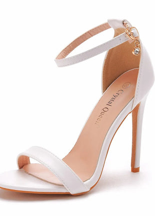 2026 spring Fashion Large Size 11cm Woman Sexy Dance Shoes Sandals Women Shoe Summer High Heels Stiletto Elegant Party Shoe PlatiNum