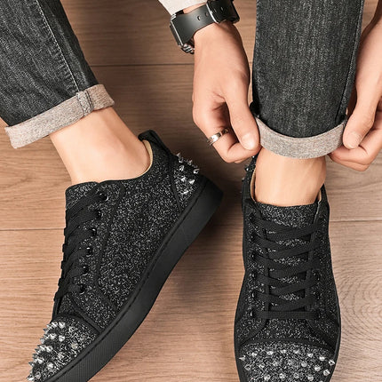 Comfortable Breathable Studded Sneakers for Men Women Casual Sports Shoes Fashion Lightweight Walking Shoes