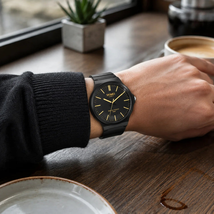 SKMEI Top Brand Casual Quartz Wristwatches Mens New Simple TPU Strap 3Bar Waterproof Watches For Male Time Clock Reloj Hombre