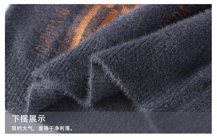 2025 New Winter Fashion Cashmere Sweater Men High Quality Comfortable Mens Sweaters Thick Warm Male Pullover