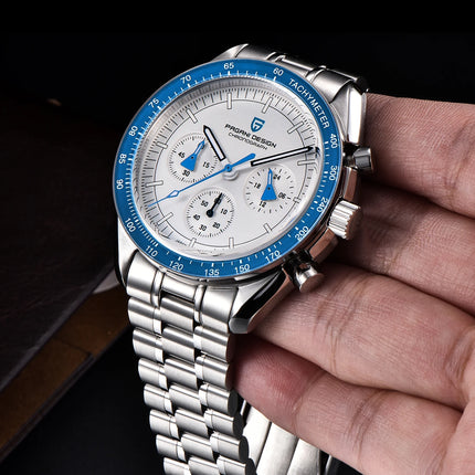 Orologio da Polso PAGANI DESIGN di Lusso Blu alla Moda per Uomo, Cronografo Sportivo con Vetro Zaffiro AR e Quadrante Luminoso, Modello 2026