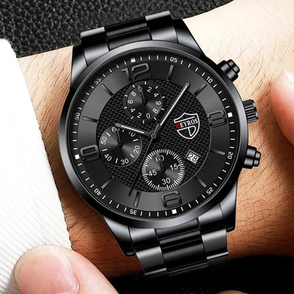 Orologi da uomo alla moda Orologio da polso al quarzo di lusso Calendario da uomo Business Casual Orologio in pelle Orologio luminoso platinumshop