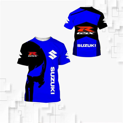 Men's Fashion Suzuki 2026 3D Print T-shirt, Summer Outdoor Sports Fitness Quick-Drying Breathable Casual Short Sleeve