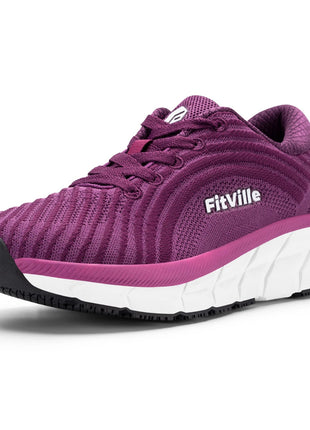 FitVille Wide Toe Box Shoes For Women Breathable Wide Fit Running Shoe Lightweight for Swollen Feet with Cushioned Relief Pain PlatiNum
