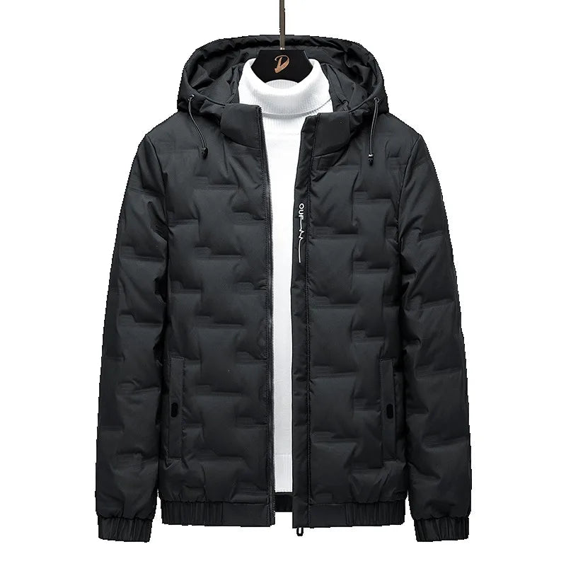 Men's white duck down jacket, new lightweight down cotton jacket, fashionable autumn and winter fashion jacket