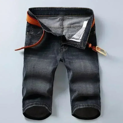 Pantaloncini di jeans da uomo estivi sottili dritti classici firmati jeans corti da lavoro marchio di abbigliamento pantaloncini maschili casual coreani elasticizzati