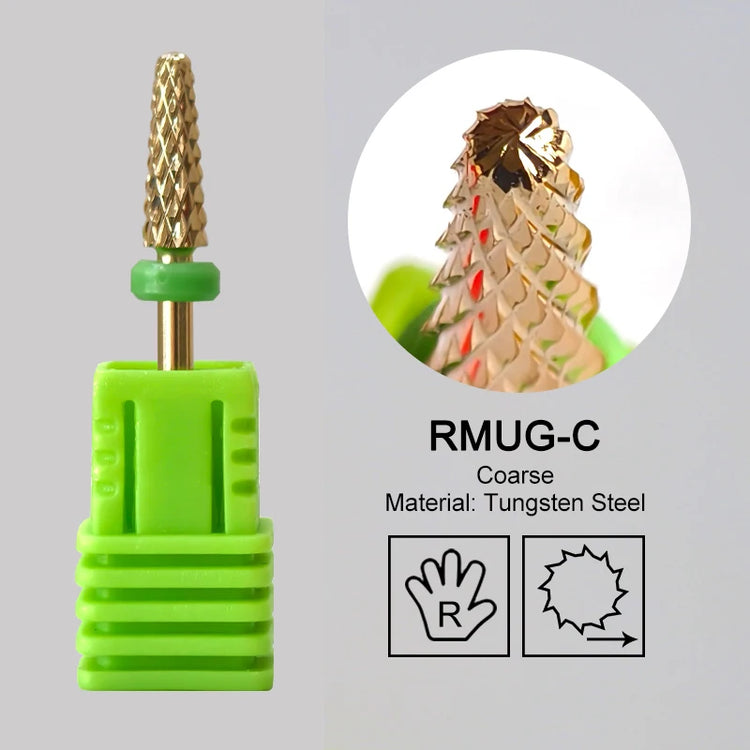 Carbide Large Cone Nail Drill Bits Electric Milling Cutter For Gel Polish Removal Grinding DIY Home Salon Manicure Pedicure Nail Art Accessories Supplies