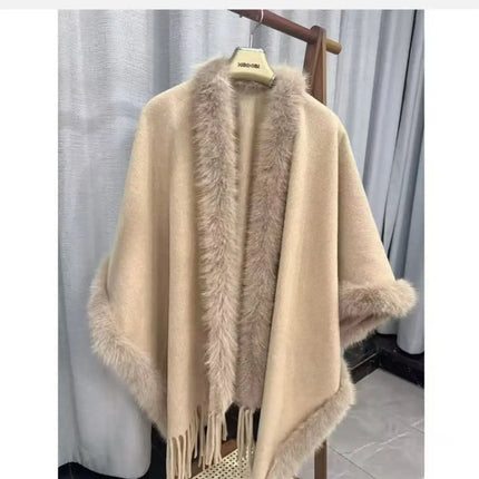 Faux Grey Elegant Casual Winter Belted Mid-Length Overcoat Women's Fashion Outerwear Warm Coat 2025 Fashion Cardigan Jacket