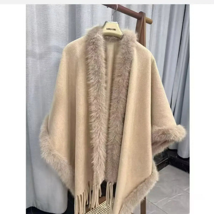 Faux Grey Elegant Casual Winter Belted Mid-Length Overcoat Women's Fashion Outerwear Warm Coat 2025 Fashion Cardigan Jacket