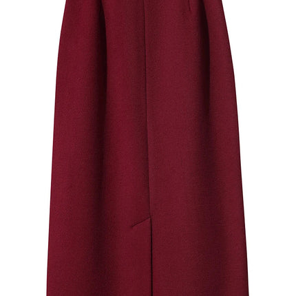 AMII Women's Skirt 2025 Winter New Minimalist Solid Color Commuter Skirts For Woman Wool Long Versatile Clothing Female 12544047 PlatiNum