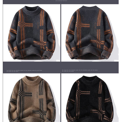 2025 New Winter Fashion Cashmere Sweater Men High Quality Comfortable Mens Sweaters Thick Warm Male Pullover