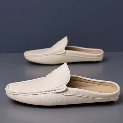 YRZL mocassini estate Slip on mezze scarpe per uomo pantofole in pelle PU Casual traspirante comodi mocassini mocassini scarpe Casual da uomo